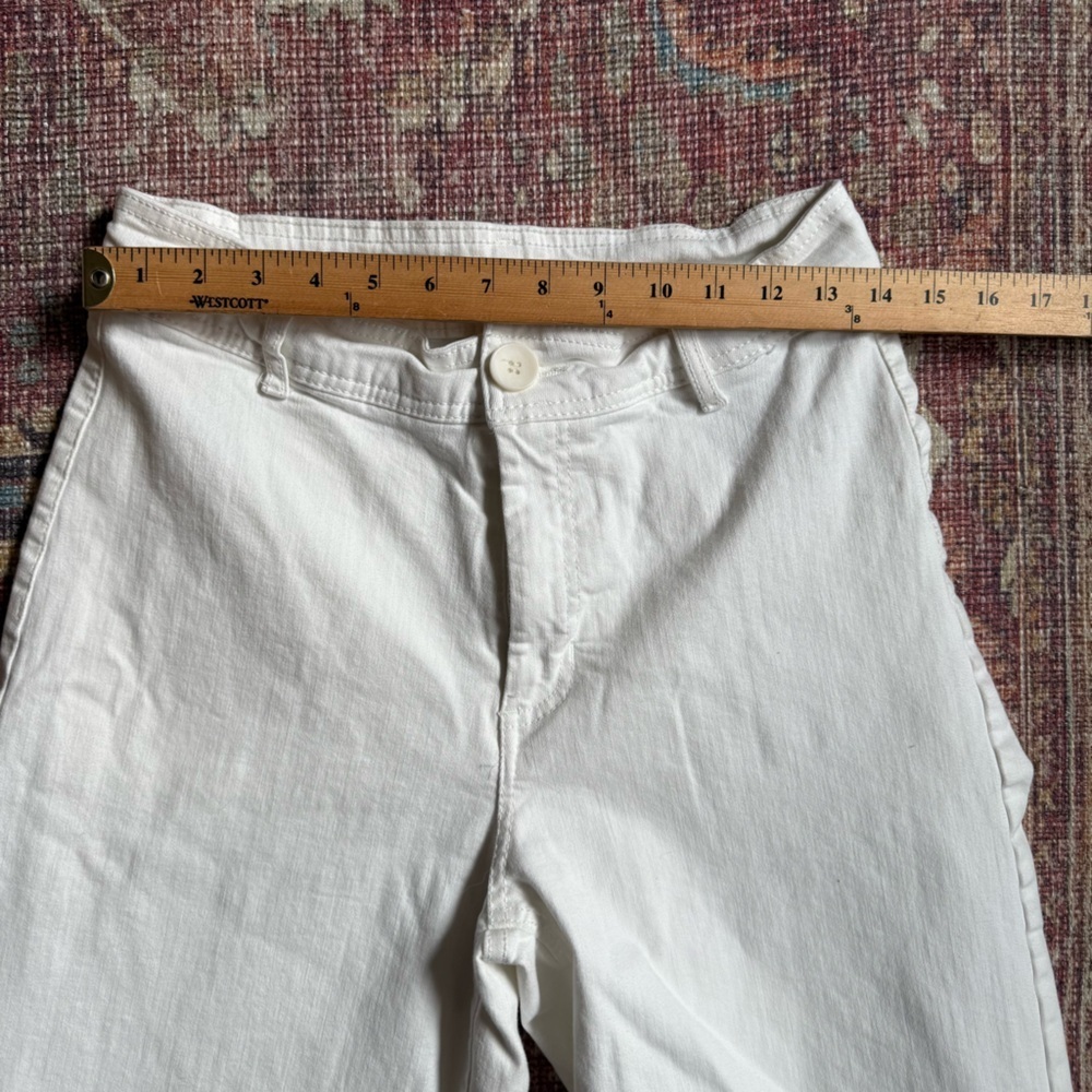 OAT New York 8/29 White Wide-Leg Pants with Raw Hem - Picture 2 of 9